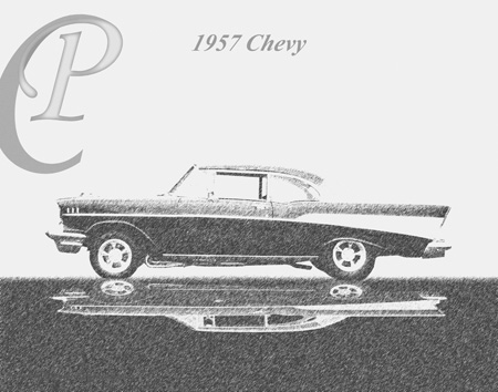 1957 Chevy drawing