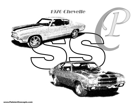 1970 Chevy Chevelles  illustration