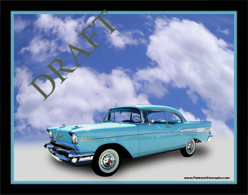 1957 Chevy in Clouds image
