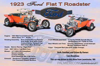 1923 Ford Flat T Roadster showboard image