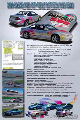 2000 Pontiac Grand Prix GTP Pace show board image