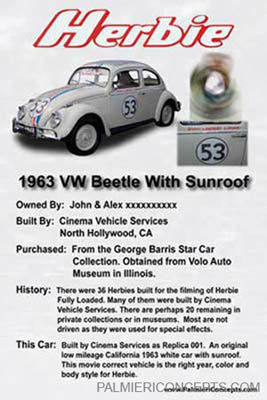1963 VW Herbie car  poster board image