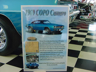 1969 COPO Camaro Showboard