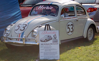 Herbie 1963 VW Beetle with Sunroof  show board