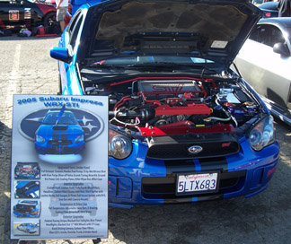 2005 Subaru Impreza WRX STI show board
