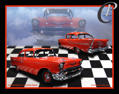 FM-03 1957 CHEVROLET 150 2-DOOR SEDAN-collage