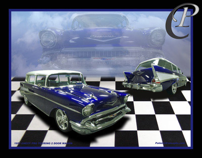 FM-08A 1957 CHEVY CUSTOM PRO TOURING 2 DOOR WAGON-collage