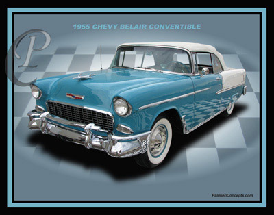 FM-22A 1955 CHEVY BELAIR CONVERTIBLE-spotlight