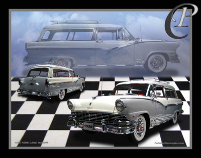 FM-04A 1956 PARK LANE 2 DOOR STATION WAGON-collage