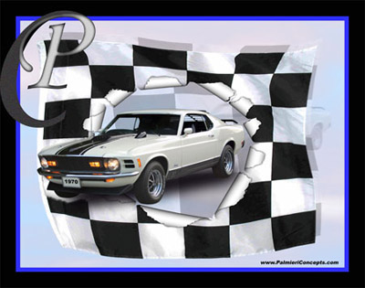 P110-1970-Mustang-Blasting-Out-Of-Flag