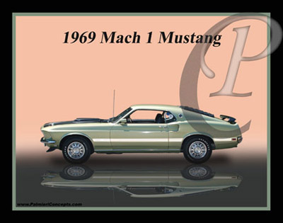 P127-1969-Mach1-Lime-Gold-Reflection