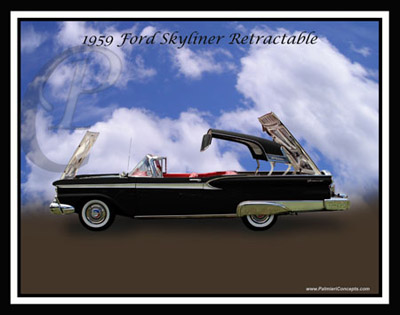 Ford on Palmieri Concepts   P139 1959 Ford Skyliner Retractable Black