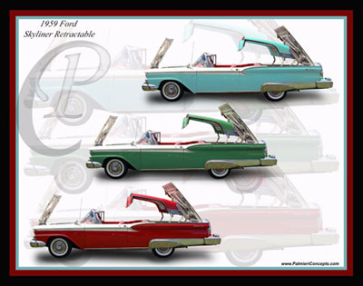 Ford Skyline on Palmieri Concepts   P140 1959 Ford Skyliner Retractable Collage