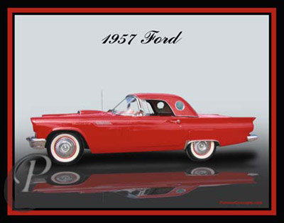 P223-1957-Ford-Thunderbird-Red-Reflection