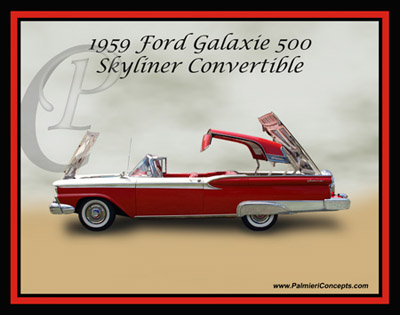 Ford on Palmieri Concepts   P92 1959 Ford Galaxie 500 Skyliner Convertible Red