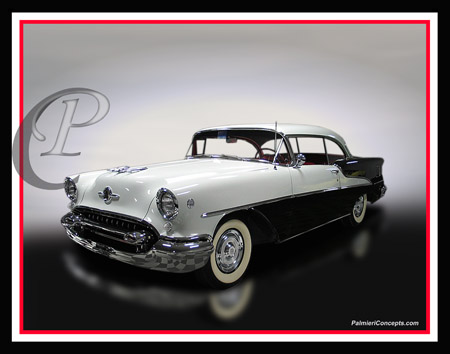 P299-1955-OLDS-SUPER-88-HOLIDAY-COUPE-reflection