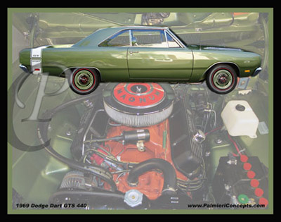 P47-1969-Dodge-Dart-GTS-440-Over-engine-Green