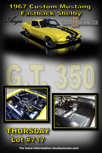 MS-1967 Custom Mustang Fastback Shelby-Postcard