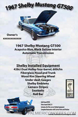 example Z26 -1967 Shelby Mustang GT500-showboard