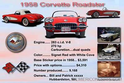 1958 Corvette showboard image