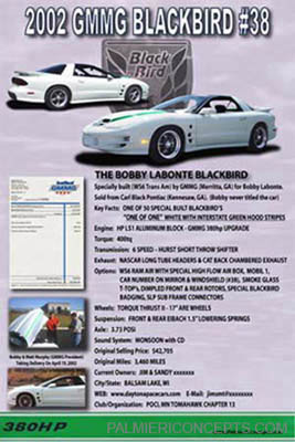 Bobby Labonte black bird  showboard image