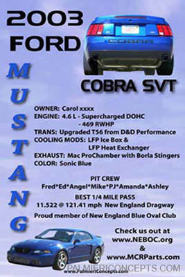 example 17 -2003 Ford Mustang Cobra SVT-showboard